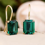 Boucles d'oreilles Mila avec émeraude | Or