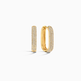 Boucles d'oreilles pavées signature | Or