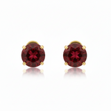 Boucles d'oreilles rubis rond | Or