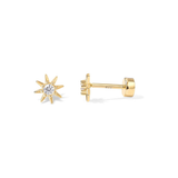 Boucles d'oreilles soleil rayonnant | Or