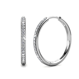 Boucles d'oreilles Sorel pave | Or blanc