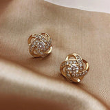 Boucles d'oreilles avec des billes brillantes | Or