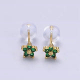 Boucles d'oreilles avec motif floral délicat | Or