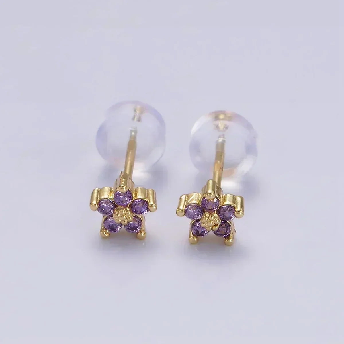 Boucles d'oreilles avec motif floral délicat | Or