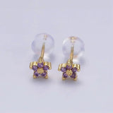Boucles d'oreilles avec motif floral délicat | Or