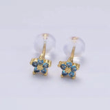Boucles d'oreilles avec motif floral délicat | Or