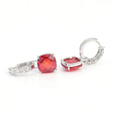 Boucles d'oreilles avec rubis et diamant | Or
