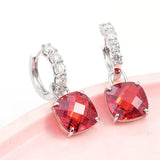 Boucles d'oreilles avec rubis et diamant | Or