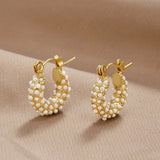 Boucles d'oreilles avec perles | Or