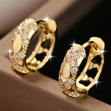 Boucles d'oreilles pendantes avec ouverture et éclat | Or