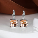 Boucles d'oreilles en anneau en pierre mystique | Or