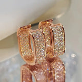 Boucles d'oreilles en cristal luxueuses | Or