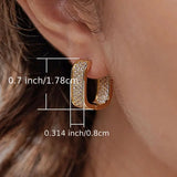 Boucles d'oreilles en cristal luxueuses | Or