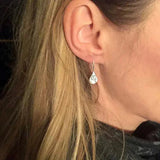 Boucles d'oreilles en dentelle | Or blanc