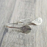 Boucles d'oreilles en dentelle | Or blanc