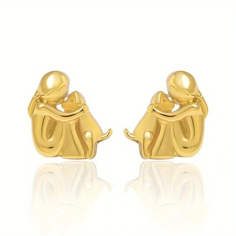 Boucles d'oreilles en deux couleurs, or blanc et or | Or blanc