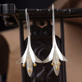 Boucles d'oreilles en fleurs | Or blanc