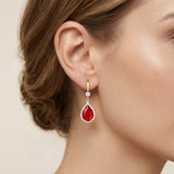 Boucles d'oreilles en gouttes de rubis | Or