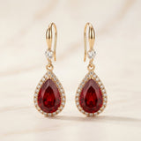 Boucles d'oreilles en gouttes de rubis | Or