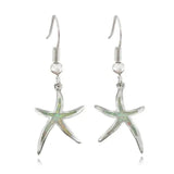Boucles d'oreilles en opale | Or blanc