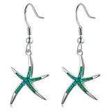 Boucles d'oreilles en opale | Or blanc