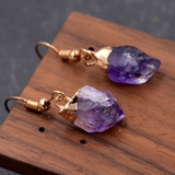 Boucles d'oreilles avec améthyste | Or