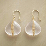 Boucles d'oreilles faites à la main avec cristal blanc | Or