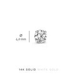 Boucles d'oreilles en pierre Dara brillante | Or blanc