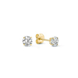 Boucles d'oreilles en pierre larmes de lune | Or blanc