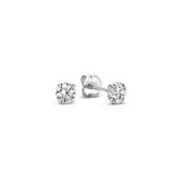 Boucles d'oreilles en pierre larmes de lune | Or blanc