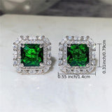 Boucles d'oreilles à brillants et émeraude | Or
