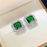 Boucles d'oreilles à brillants et émeraude | Or