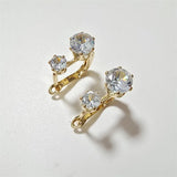 Boucles d'oreilles à brillants européen et américain | Or