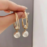 Boucles d'oreilles fascinantes avec perles | Or