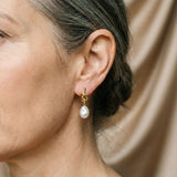 Boucles d'oreilles pendantes avec perles baroques | Or