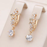 Boucles d'oreilles pendantes à brillants | Or