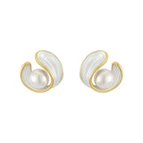Boucles d'oreilles pendantes luxueuses en opale blanche et perles | Or