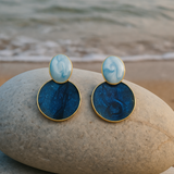 Boucles d'oreilles Préférées, le ciel et le fond de la mer | Or