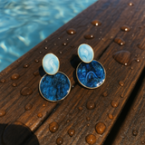Boucles d'oreilles Préférées, le ciel et le fond de la mer | Or