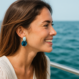 Boucles d'oreilles Préférées, le ciel et le fond de la mer | Or
