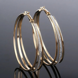 Boucles d'oreilles rétro | Or blanc