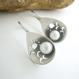 Boucles d'oreilles rétro avec fleur et marguerite | Or