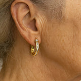 Boucles d'oreilles rétro et diamant | Or