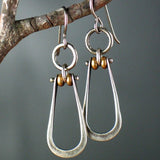 Boucles d'oreilles rétro pendantes | Or