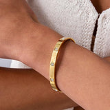 Bracelet auréole à Pois | Or