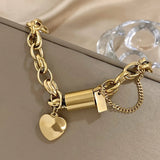 Bracelet chaîne épaisse Revitalisante | Or blanc