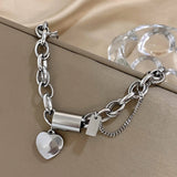 Bracelet chaîne épaisse Revitalisante | Or blanc
