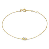 Bracelet Cléa en pierre | Or blanc