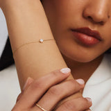 Bracelet Cléa en pierre | Or blanc