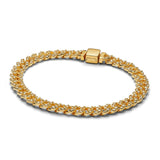 Bracelet cubain pave | Or